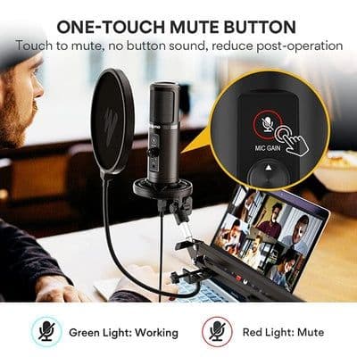 Домашний студийный комплект: Микрофон MAONO AU-PM422 + Экран — 4