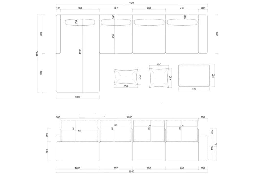 Новый диван импортный (Китай) Yengi divan 3.5mx0.9mx1.8m — 6