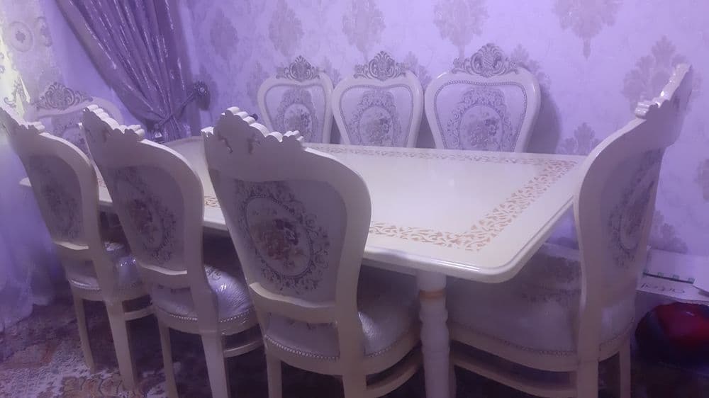 8 кишилик мехмонхона учун стол стул — 3