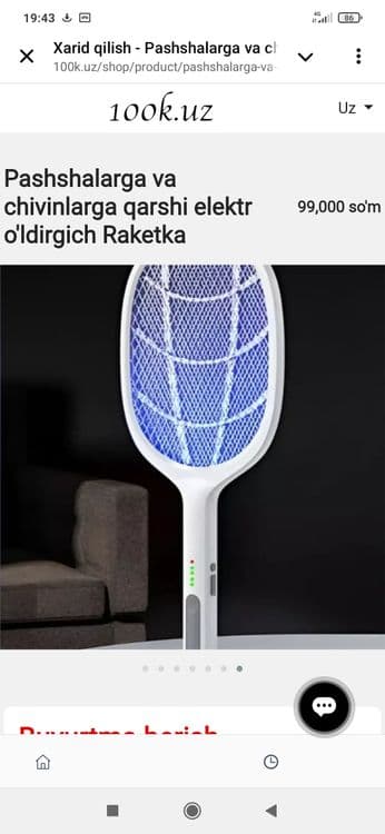 Pashshalarga va chivinlarga qarshi elektr o'ldirgich — 4