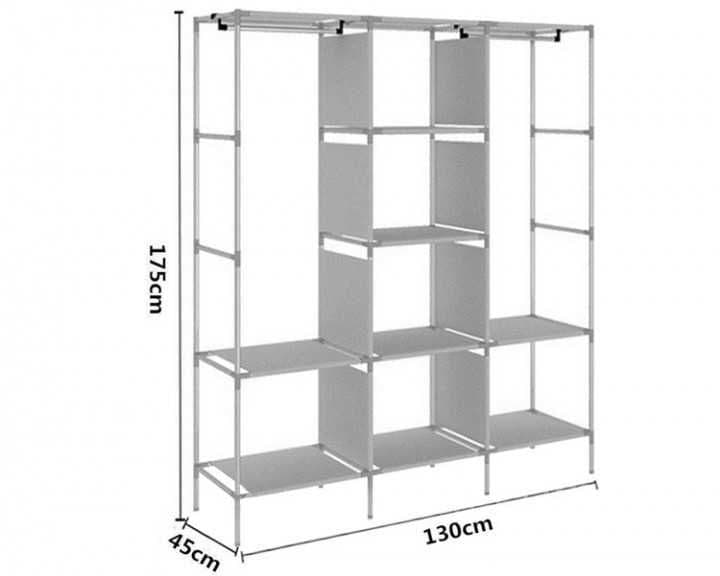 Шкаф складной каркасный тканевый 3х секционный kravat spalniy mebel — 3