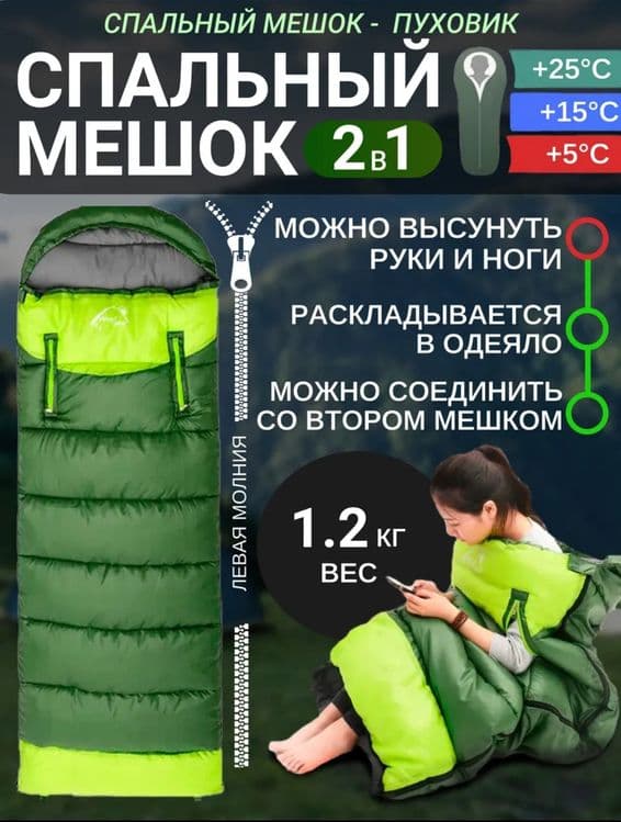 Spalniy mishok. Спальня мешок Для туризма и кемпинг — 5