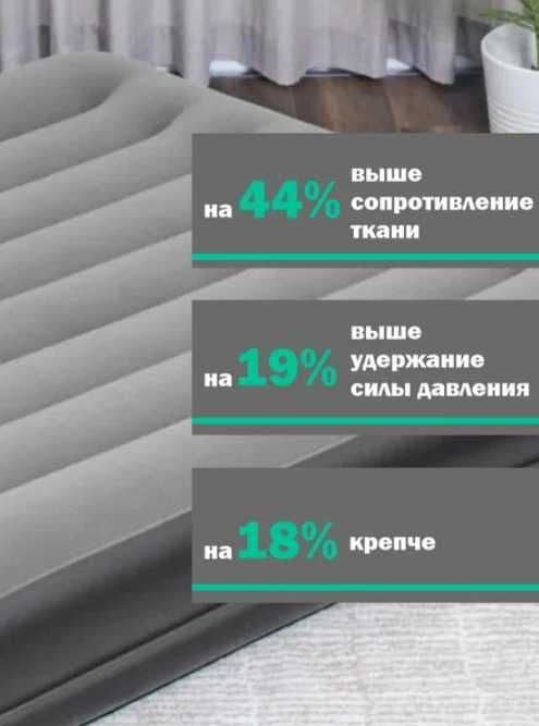 Надувной матрас-intex-203x152x46 см. Сумка, насос и Доставка бесплатно — 5