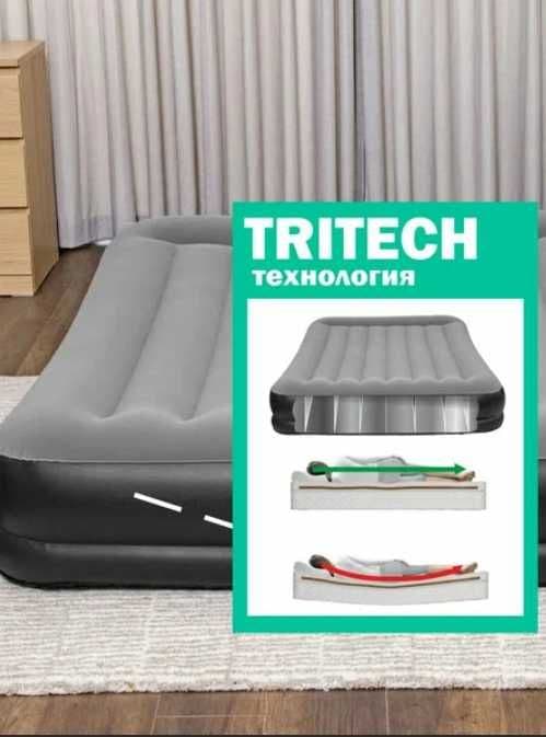 Надувной матрас-intex-203x152x46 см. Сумка, насос и Доставка бесплатно — 6