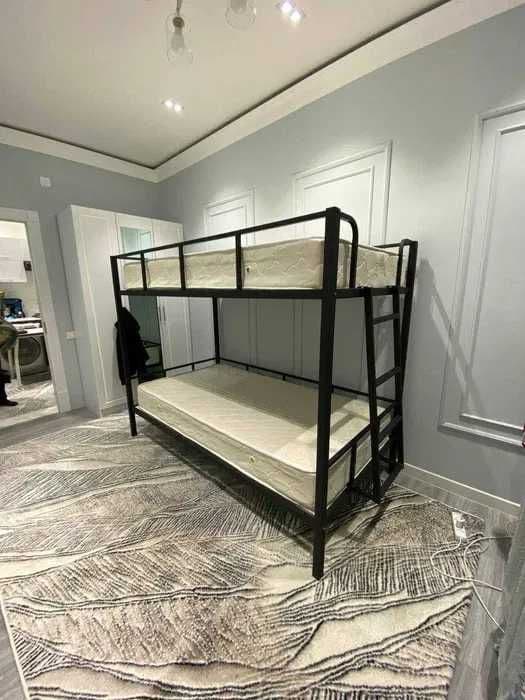 Двухярусная Металлическая Кровать, LOFT Style, Разборная, 0 — 1