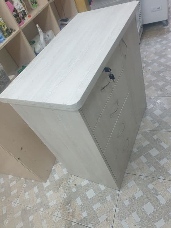 Tumba, Komod , oq teksturalik laminatdandan yaslagan, polkali, kalitli — 5