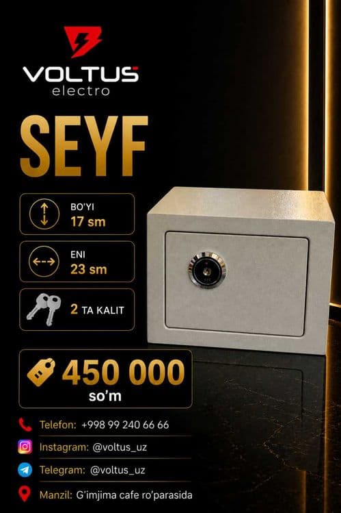 Mustahkam va qulay seyf — 1