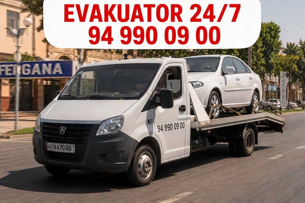 Farg‘onadan istalgan nuqtaga evakuator 24/7 — 2
