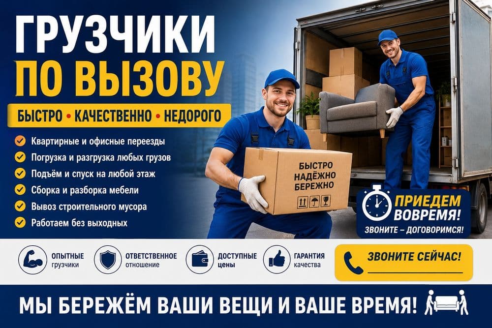 Грузчики по вызову 24/7 — 1