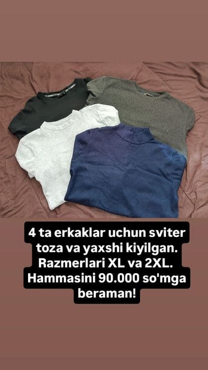 Erkaklar uchun sviterlar toza va yaxshi — 1