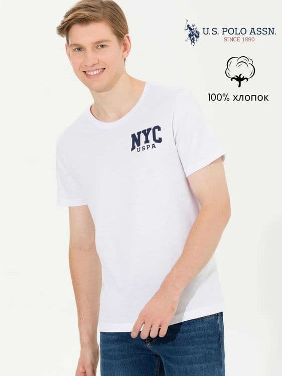 USPA Футболка мужская с принтом 100% хлопок СКИДКА!!! — 5
