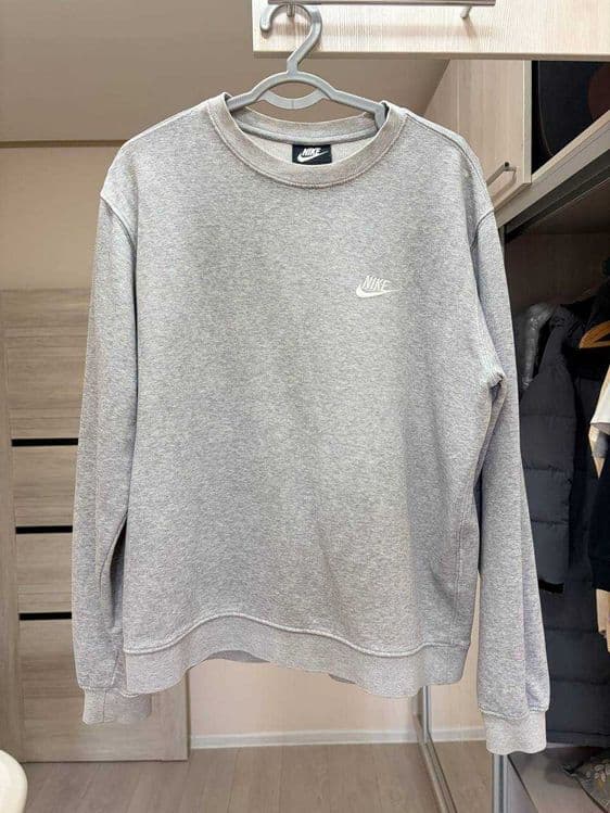 Свитшот мужской Nike серого цвета размер М — 3