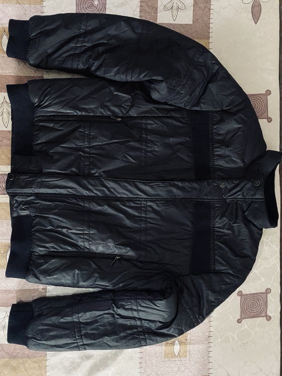 Куртка мужская. Осень-зима. Турция. Moncler. Размер 54-56. Темносиняя. — 1