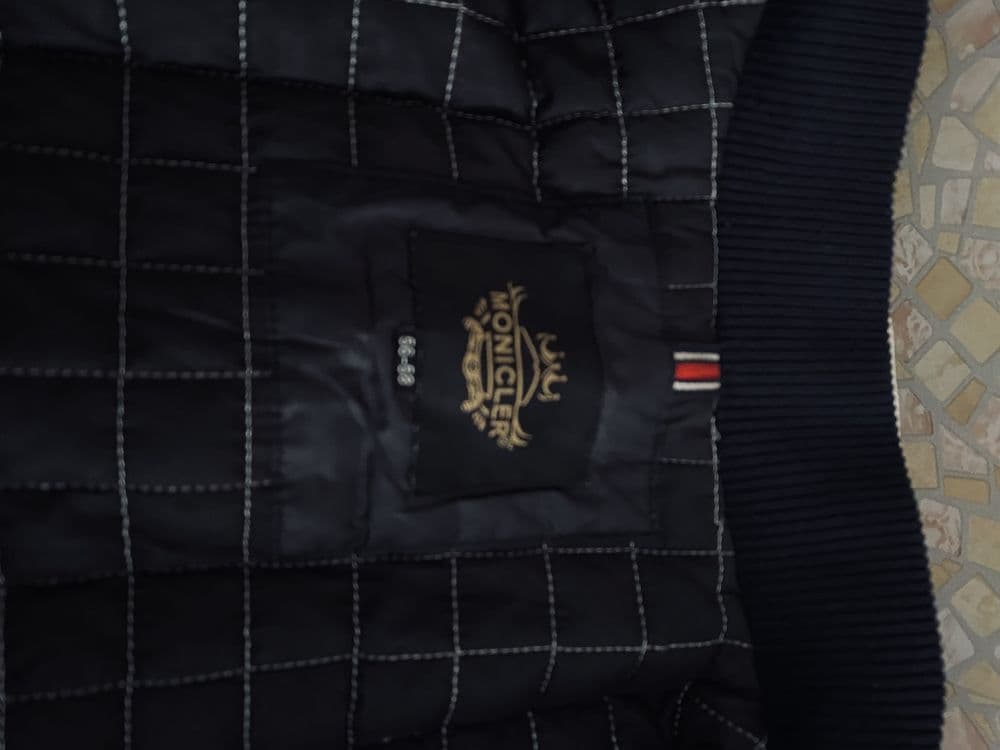 Куртка мужская. Осень-зима. Турция. Moncler. Размер 54-56. Темносиняя. — 6