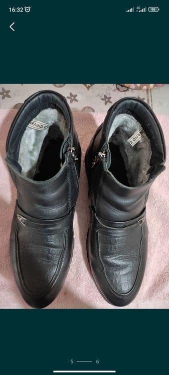 Мужские зимние кожаные ботинки — 3
