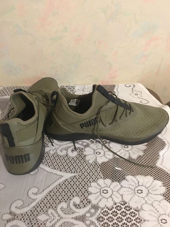 Кросовки puma, размер 45, привезены из Германии, новые., цвет хакки. — 3