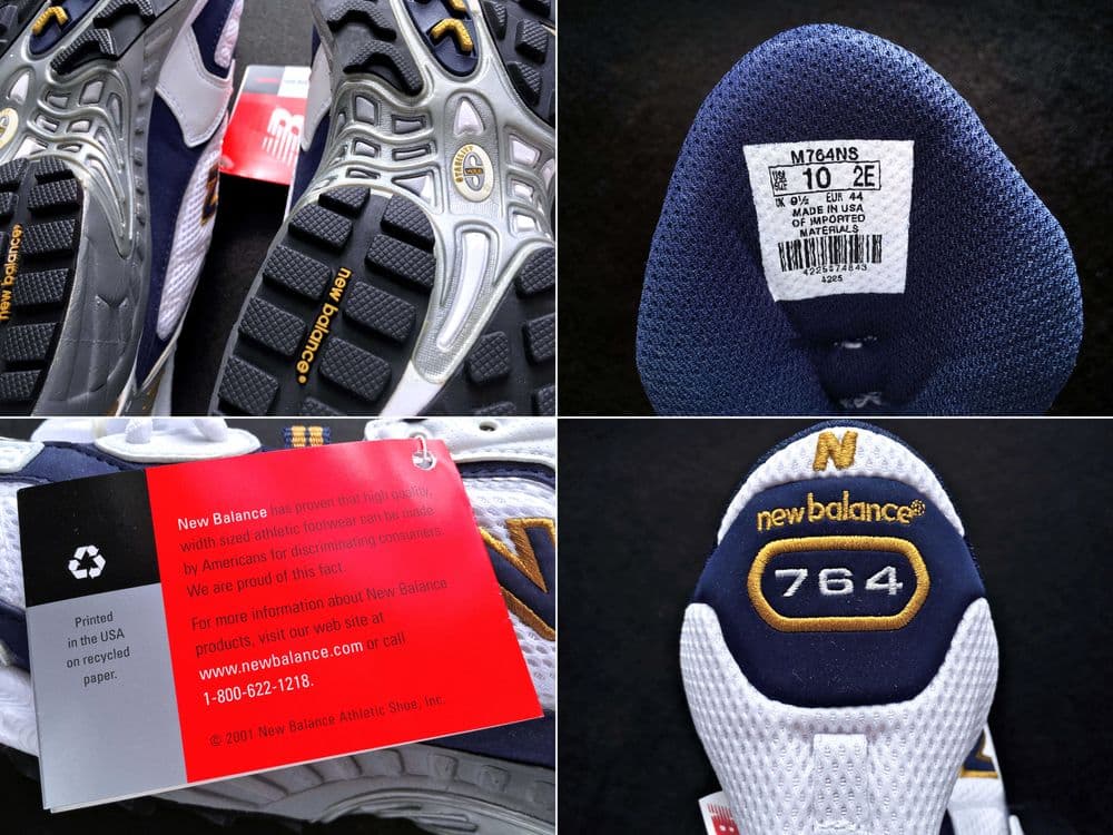 VINTAGE 2001 Made in U.S.A. New Balance® 764 Runners — 10 2E (28.0) — 8