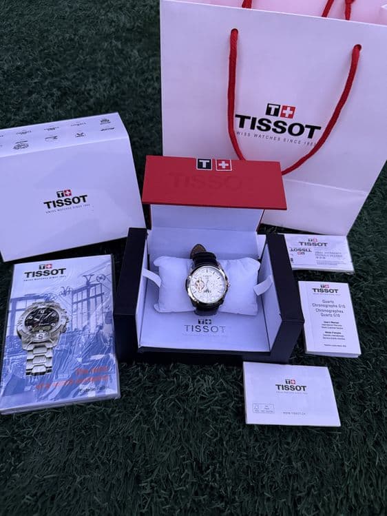 Мужские часы Tissot, кожанный ремешок, премиальные механические часы — 3