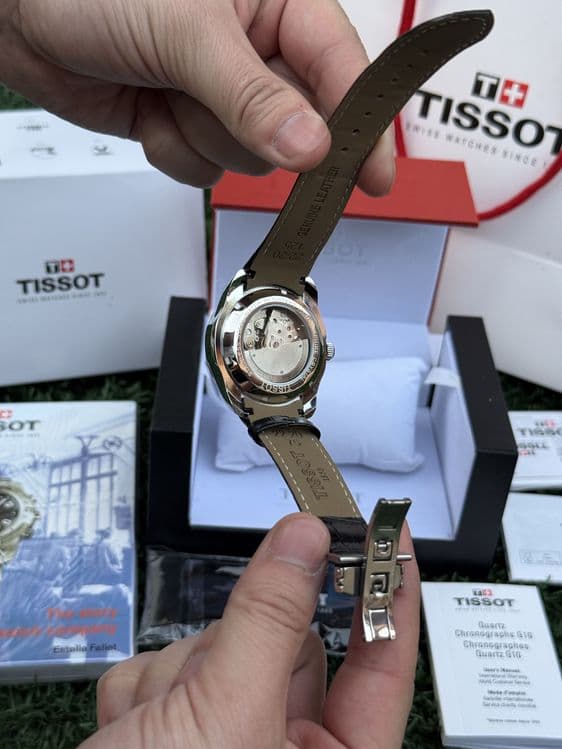 Мужские часы Tissot, кожанный ремешок, премиальные механические часы — 8