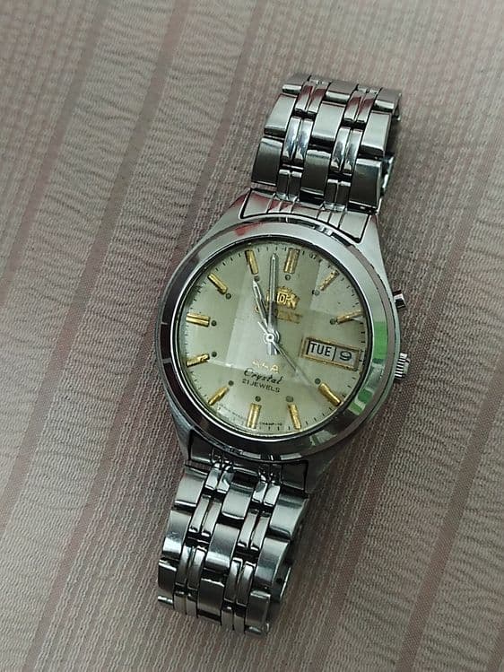 Час Ориент автоподзавод, винтажные (Orient Crystal) — 1