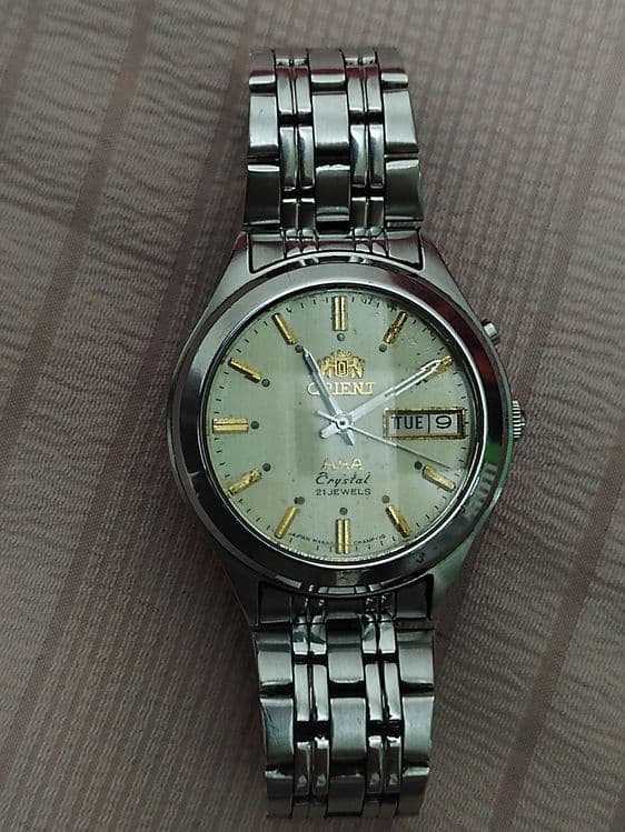 Час Ориент автоподзавод, винтажные (Orient Crystal) — 3
