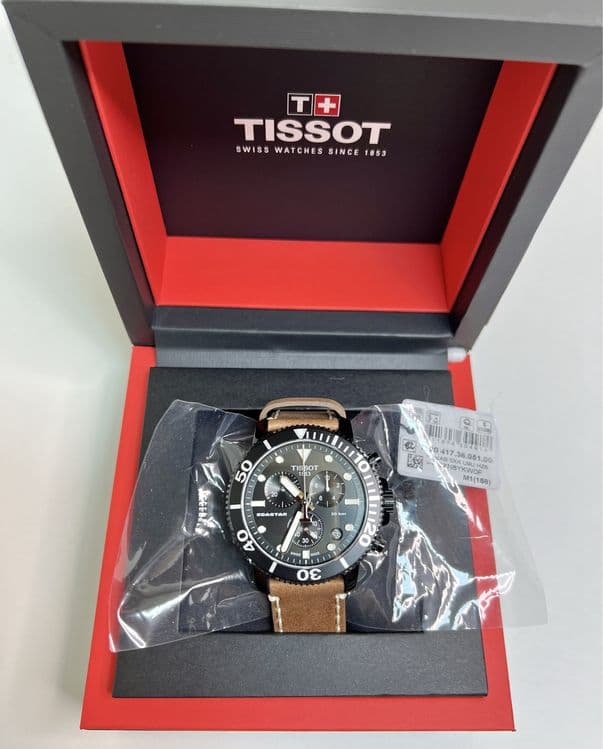 Оригинальные Tissot Seastar 1000 новые часы с хронографом Швейцария — 3