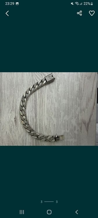 Braslet 22 sm 925 proba — 3