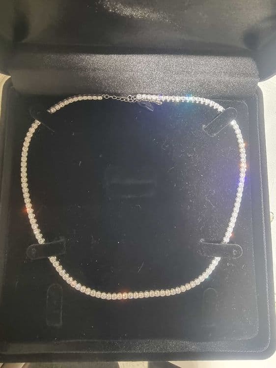 теннисное ожерелье серебро. — 3