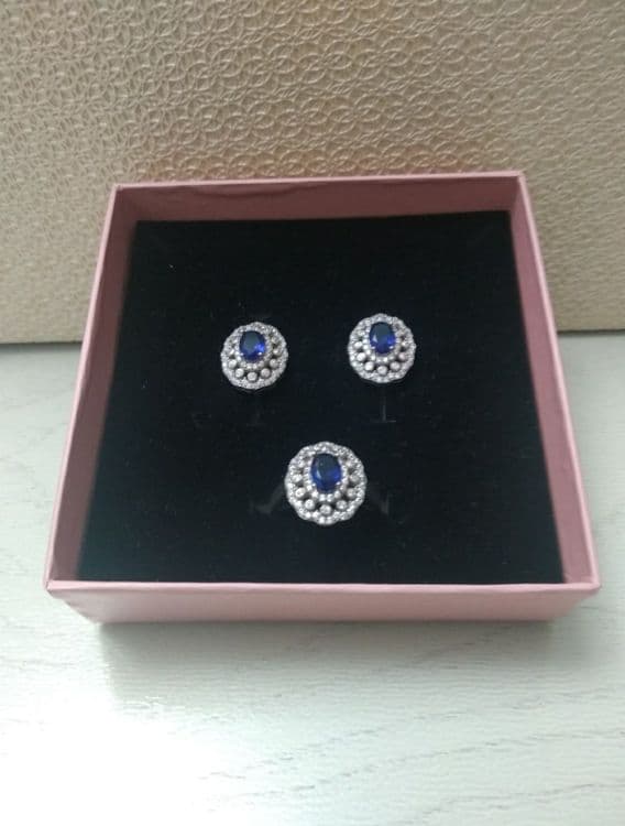 Серьги из серебра, с Сапфирами, Турция. — 1