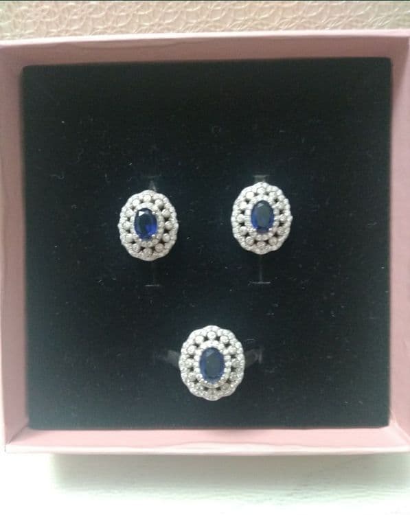 Серьги из серебра, с Сапфирами, Турция. — 2