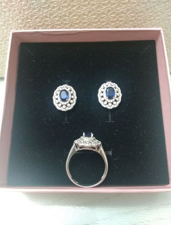 Серьги из серебра, с Сапфирами, Турция. — 4