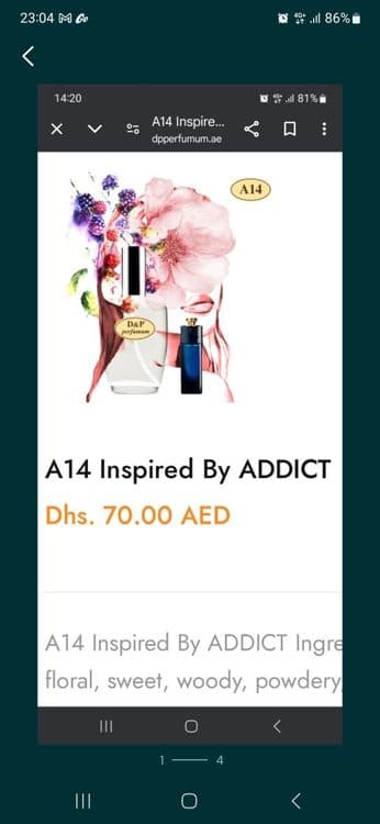 Dior Addict A14 D&P  perfumum — 1
