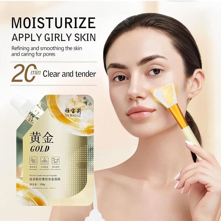 Acid Gold Mask  yuzdagi ajinlarni yo'q qiluvchi oltinrang qalin krem — 3