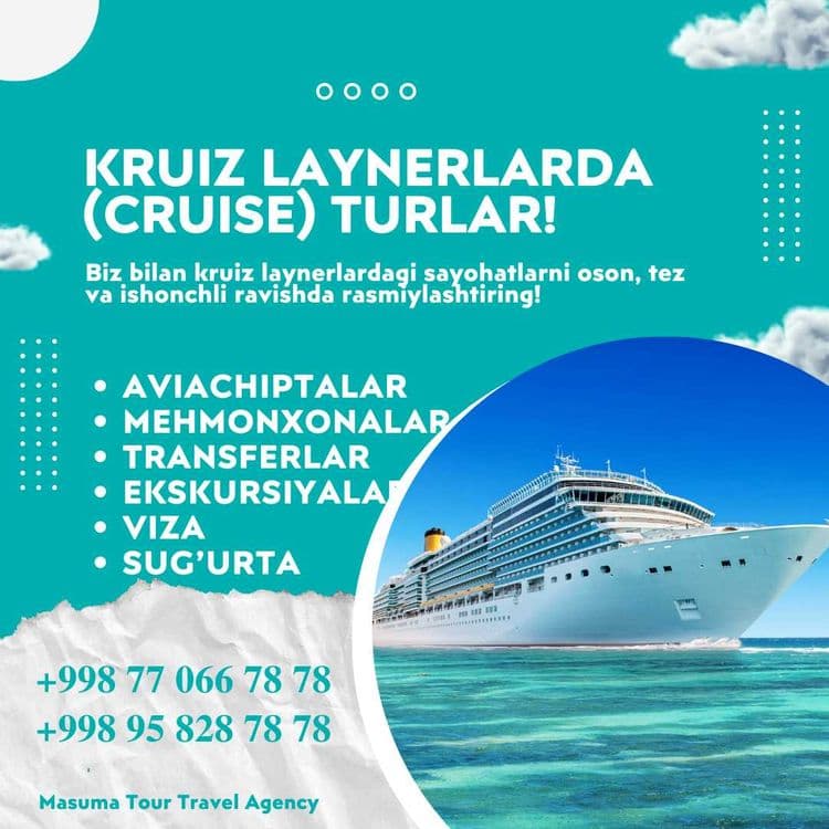 Kruiz laynerlarda turlar! Ishonchli! Sifatli! — 1