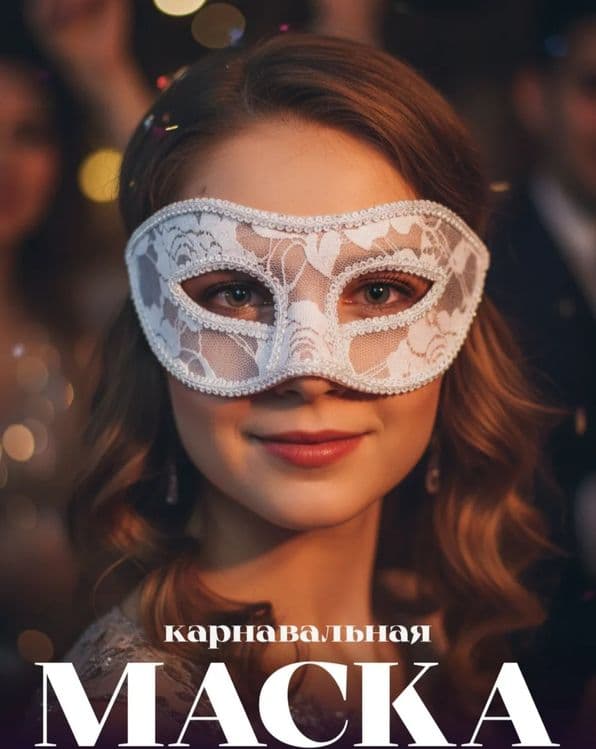 Женские карнавальные маски,черная,белая и красная — 4