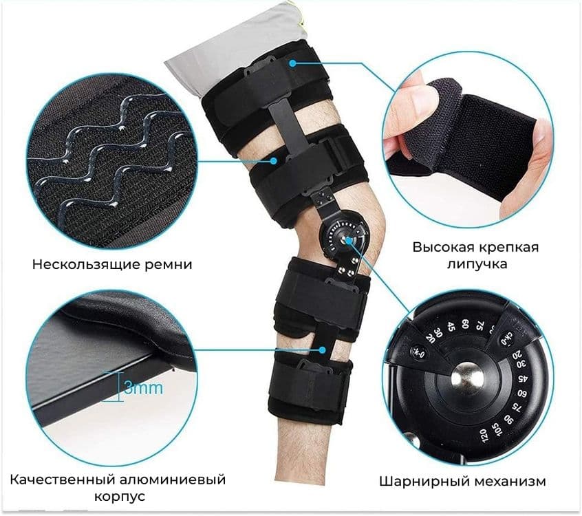 Ортез шарнирный на коленный сустав с регулировкой угла сгибания — 4