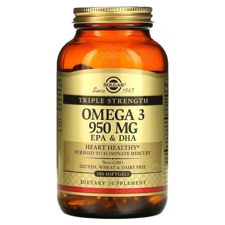 Солгар рыбий жир 950мг. Solgar omega-3 950 mg, Солгар омега-3 950 мг. — 1