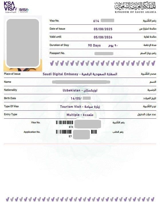 Saudiya Arabistoni vizasi — 4