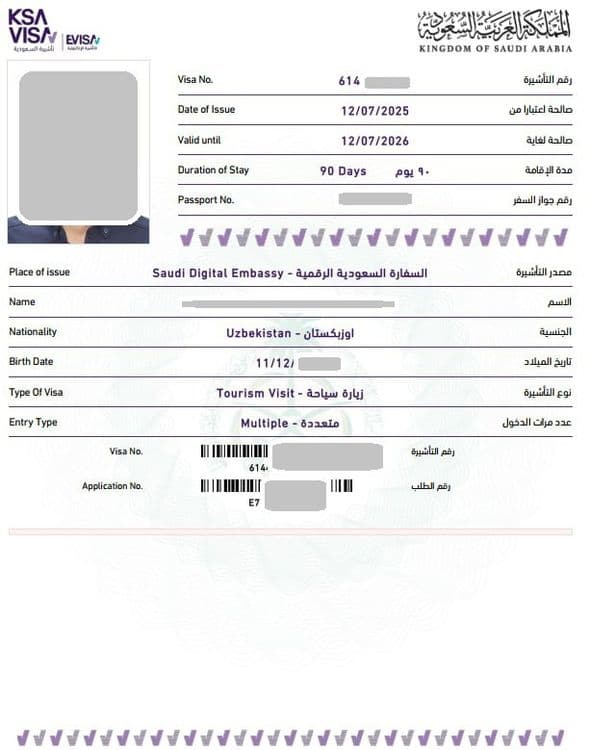 Saudiya Arabistoni vizasi — 7