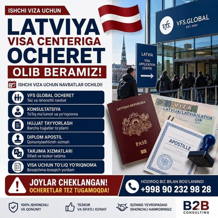 Ишчи визалар ва элчихонага очередь олиб берамиз. — 1