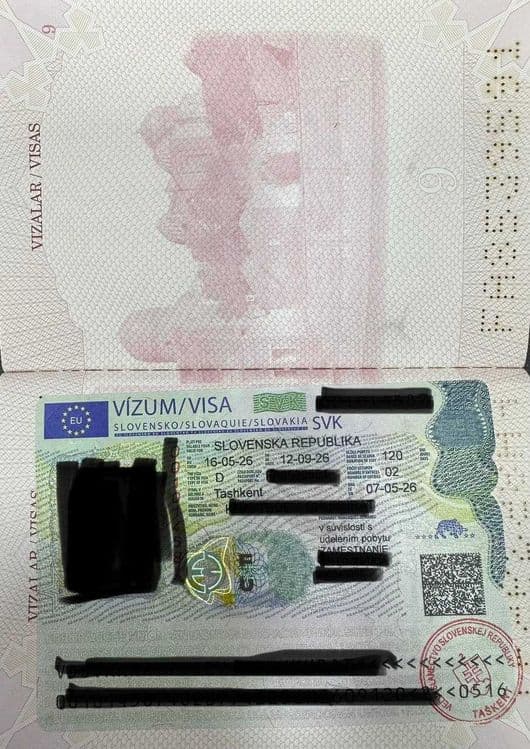 Виза в Словакию и Израиль — 2