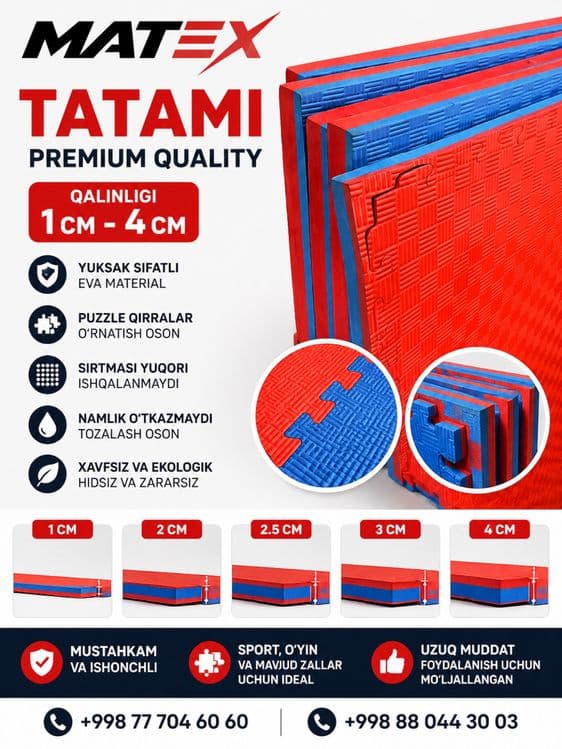 PREMIUM TATAMI | ORIGINAL XITOY | 1–4 SM Татами даян оригинал китай — 1