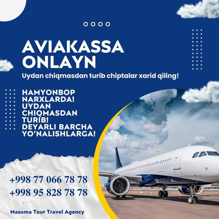 Turli yo'nalishlarga aviachiptalar! Onlayn aviakassa! Aviabiletlar! — 1