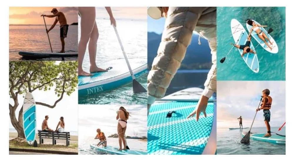 Sup board Надувная доска-68242 двухслойный-320x81x15см max до 150 кг — 6