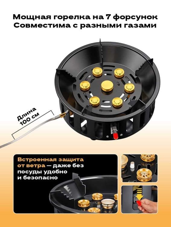 Складная туристическая газовая плита — 2