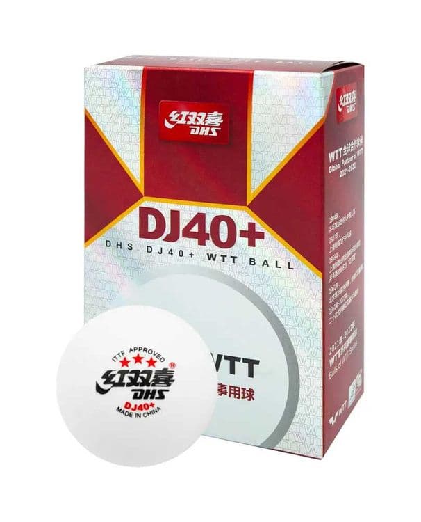 Мячи для настольного тенниса DHS 3*** DJ40+ WTT ITTF, белые, 6 шт — 1