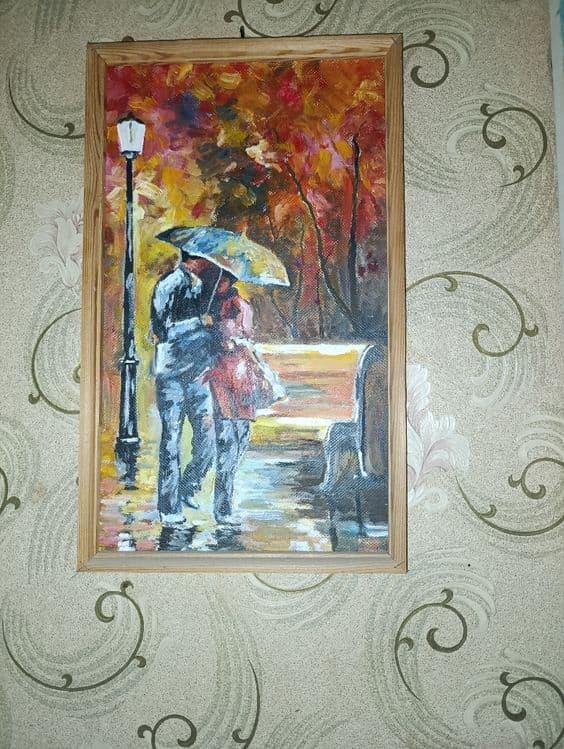 Картина маслом в рамке — 2