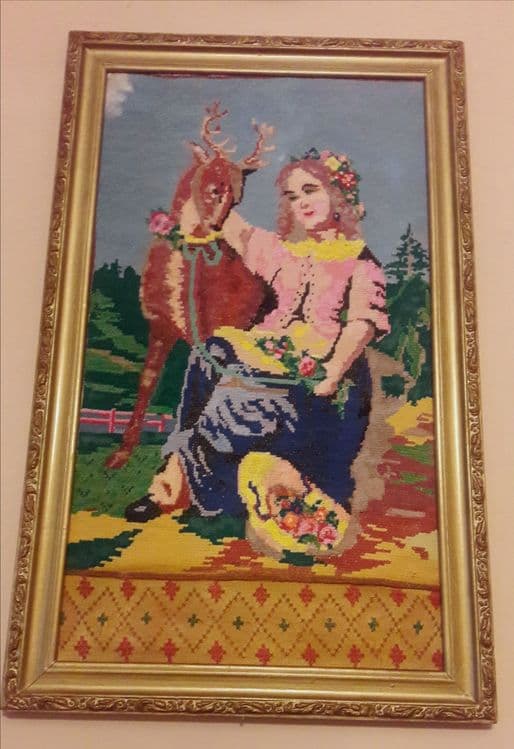 картины крестиком и винтажное пано — 2