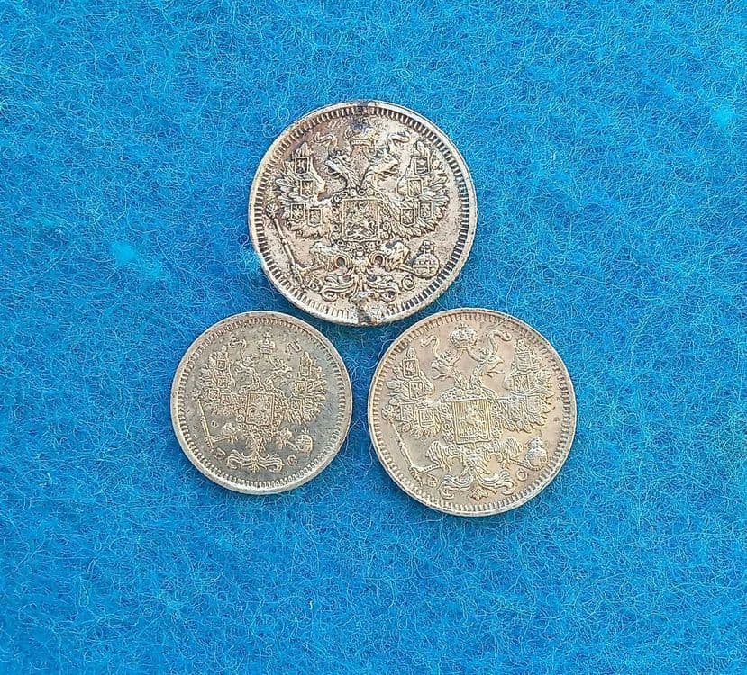 монеты серебро  Россия царская цена за 3 шт. — 2