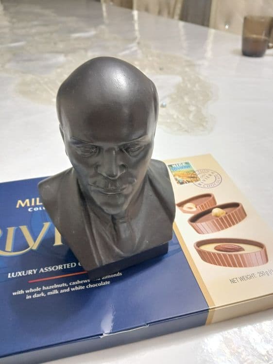Металический бронзвий Бюст ленина старинний — 5